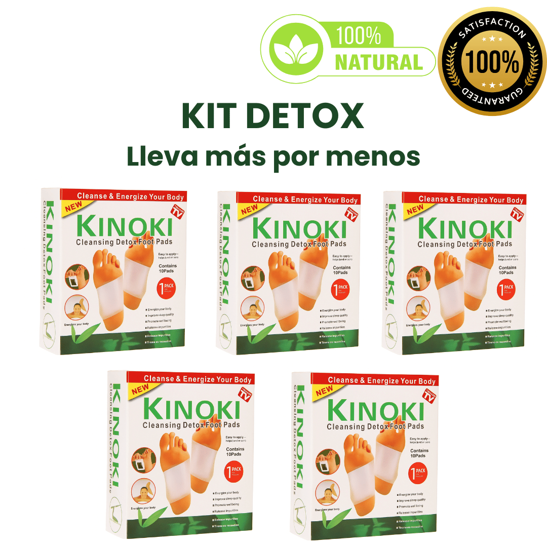 KIT 5 CAJAS CON 50 PARCHES DETOX + ENVÍO GRATIS
