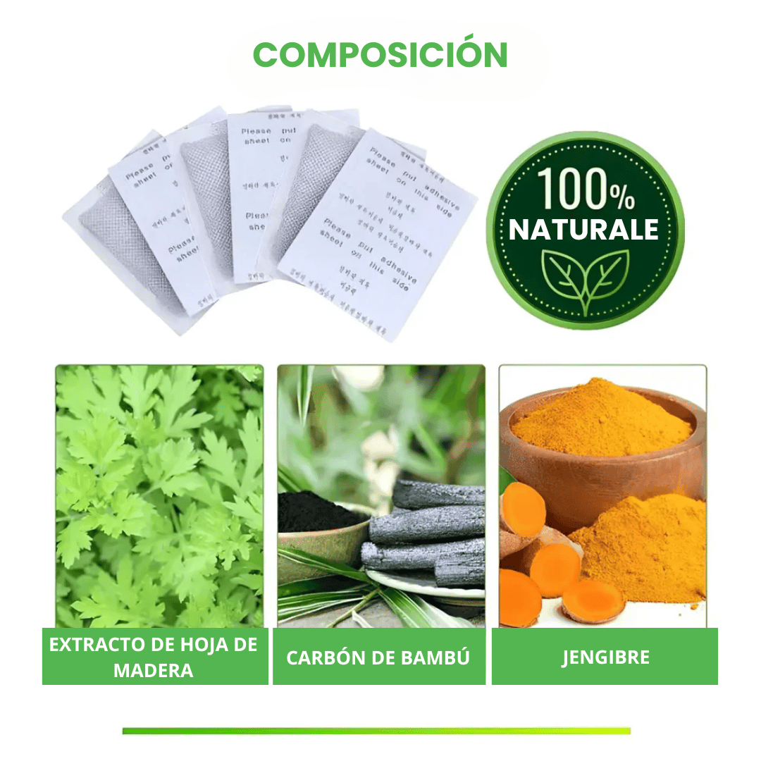 KIT 5 CAJAS CON 50 PARCHES DETOX + ENVÍO GRATIS