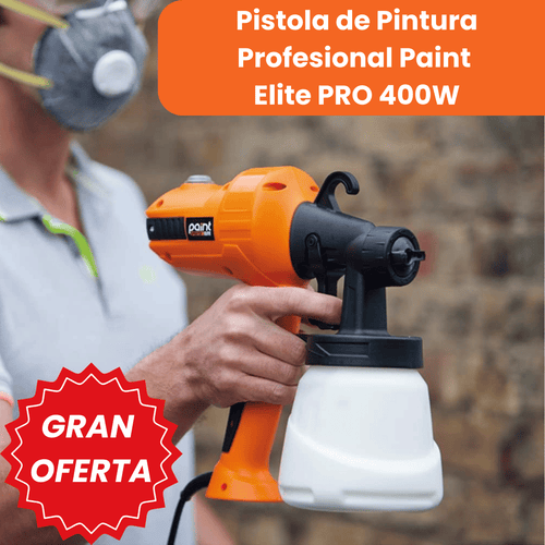 Pistola de Pintura Paint Elite PRO 400W Color Naranja/Azul – pintá todo en minutos